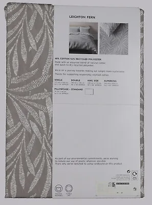 M&S Marks & Spencer Grey Single Duvet Cover & Matching Pillowcase Set • £19.99