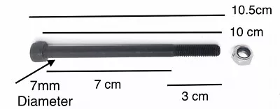 £2.49 • Buy 10cm Axle Bolt Pin Team Dogz Push Stunt Scooter Wheel Bolt 100mm Fork Deck Bolt