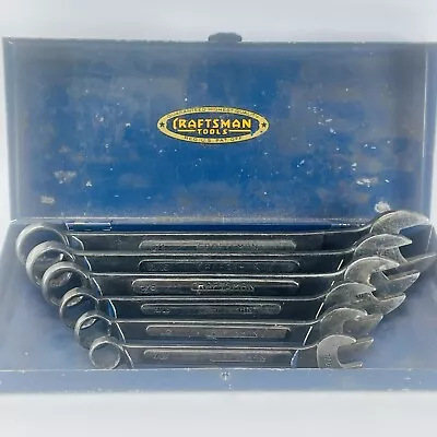 Craftsman Combination Wrench Set VTG Blue Metal Box PreWWII Underline Logo 1930s • $799.99
