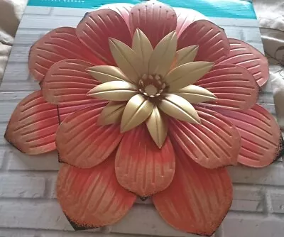 XL Colorful Metal Flower Wall Art Sculpture For Outdoor/Garden Ornament. 14  Acr • £10.99