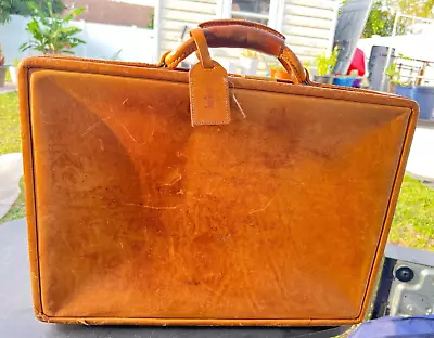 Hartmann Vintage GENUINE Belting Leather  TAN  Briefcase Hard Case Attache • $39.99