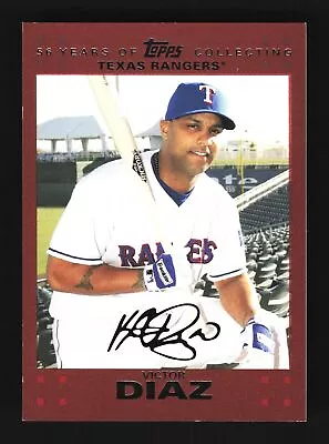 Victor Diaz Texas Rangers 2007 Topps Update Copper #UH133 Ser. # /56 • $19.99