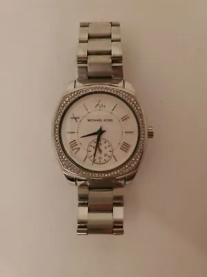 MICHAEL KORS BRYN STAINLESS STEEL WRIST WATCH MK-6133 Works Great! • $24.99