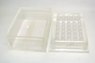 Acrylic Beta Radiation Shield Microcentrifuge Tube Rack Vial Storage - 35 Wells • $20