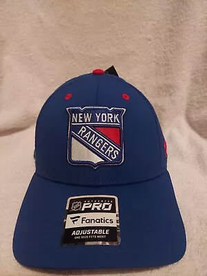 Fanatics NHL Authentic Pro New York Rangers Adjustable OSFM Blue Hat NWT • $25