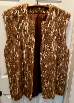 Unique One Of A Kind Mink Sides Fur Vest Woman's Sz. M/L • $32.99