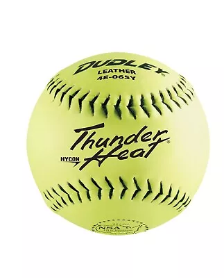 Dudley 12  4E-065Y Thunder Heat Hycon NSA Leather Slowpitch Softballs One Dozen • $64.95