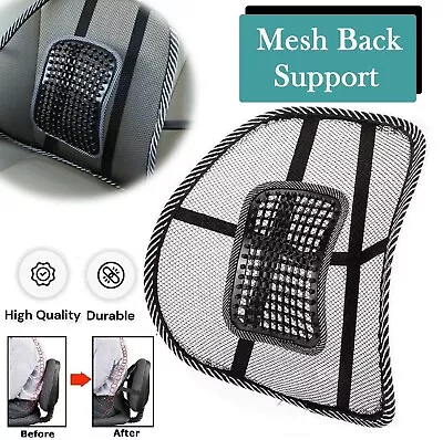 Mesh Lumbar Back Support Cushion Seat Posture Corrector Car Office Chair Home • $16.49