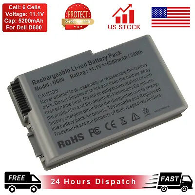 57Wh Battery For Dell Inspiron 500m 510m 600m P/N# 451-10132 451-10194 312-0191 • $16.98