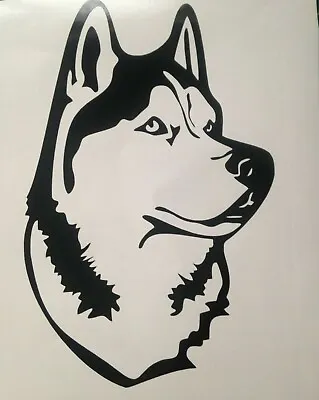 £3.50 • Buy 1x Husky Wolf Vinyl Sticker Decal Car Camper Dog Van Bumper 4.5x6in Black