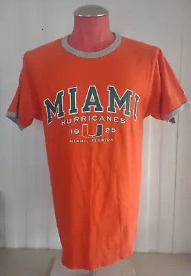 Champion Miami Hurricanes Ringer T Shirt Size Small • $7.49