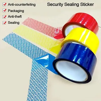 Warranty Anti-Fake Label Security Sealing Sticker Adhesive Tape Tamper Proof • £4.91