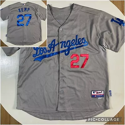 Majestic MLB Authentic Collection LA Dodgers Matt Kemp #27 Team Jersey Size 50 • $39.95