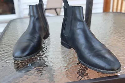 $10 • Buy Zara Black Leather Chelsea Boots Men Size  US 11 / Size 44 EUR
