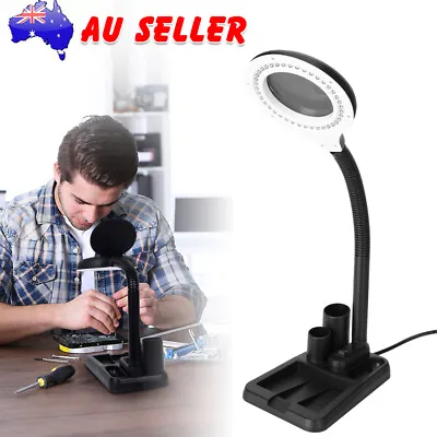 5X 10X Magnifying Lamp Crafts Glass Reading Table Desk 40 LED Magnifier Lights • $26.25