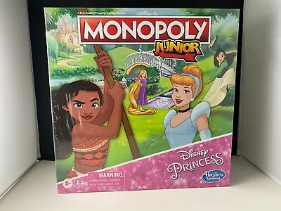 Monopoly Junior Disney Princess Edition Board Game New And Sealed • $20