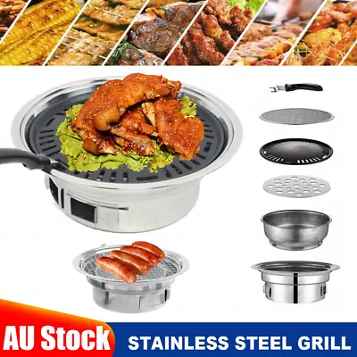 Korean BBQ Grill Style Charcoal Hibachi Barbecue Portable For Camping Party Set • $40.45