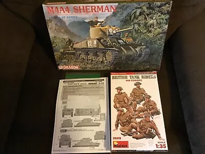 1/35 Dragon 6035 M4A4 Sherman V+ Asuka 35016 Decals & Miniart 35312 Tank Riders • $15.50