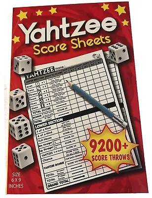 NEW Yahtzee Score Pad Book - 9200+ Throws - Score Games In A 6x9 Pad Size  • $10