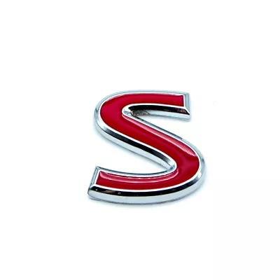 Red Metal Chrome S Logo Badge Rear Trunk SUV Sport Emblem For Q30 Q70 Q50 Q50L • $5.99