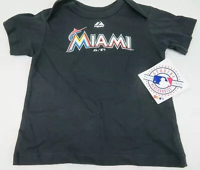 MLB Miami Marlins Majestic Infant Baby Short Sleeve T Shirt Size 18 NEW • $9.95