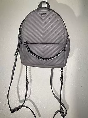 Victoria's Secret V-quilt  Mini City Backpack Gray “Bottom Stained Distress Bag￼ • $14