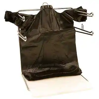$8.99 • Buy 44 Medium Black Plastic Dual Handle Bags Retail Shopping Bag 12  X 6  X 21 