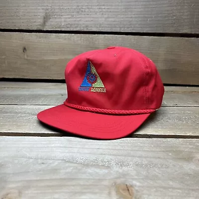 Vintage Tahoe Donner Ski Golf Exclusive Red Strapback Trucker Hat Cap Made USA • $14.89