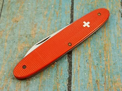 Vintage Victorinox Switzerland Old Cross Swiss Army Red Alox Pocket Knife Knives • $65