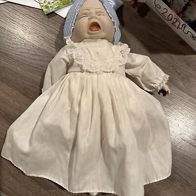 Vintage-3 Face HAPPY CRYING SLEEPING Porcelain Doll RARE ! • $60