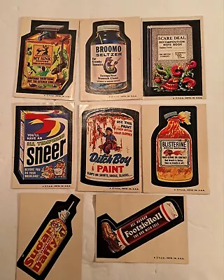 1974 Topps Wacky Packages 6th Series 8 Tan Set Stickers  • $9.99