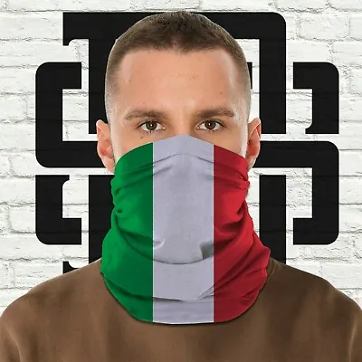 Face Mask Italian Flag PPE Bandana Neck Warmer Snood Scarf Biker Multi Purpose U • £4.99