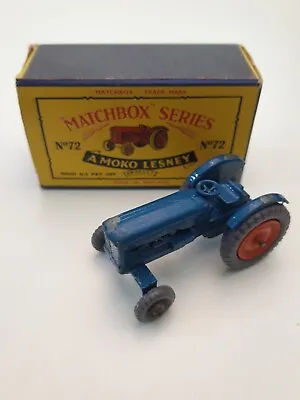£30.50 • Buy Matchbox Lesney No 72  Fordson Major , Grey Tyres Model Tractor   Boxed