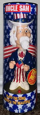 Vintage Gemmy Musical Uncle Sam Bobblehead Plays America The Beautiful NIP NEW • $29.99