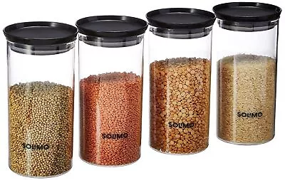 Indian Traditional Air Tight  Kitchen Storage Jar & Container Black Set Of 4 • $35.98