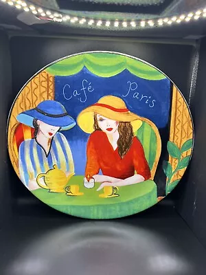 Misono Cafe Paris Art Deco Oval Dinner Plates Vintage 1994 #4914 • $24.99