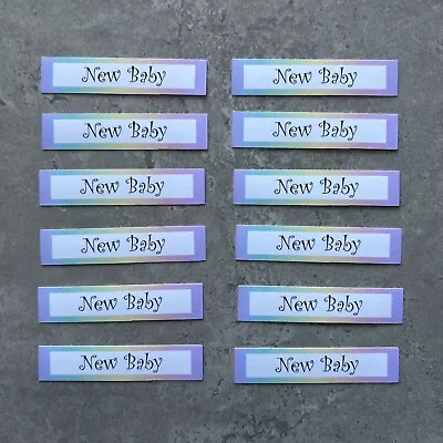 12 X New Baby Card Sentiments / Toppers / Card Making - Mixed - ( PACK 85 ) • £1.85