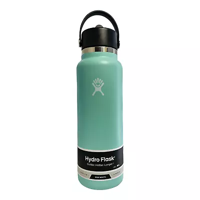 Hydro Flask Wide Mouth With Flex Straw Cap 1.18L/40oz *DEW* NEW • $44.95