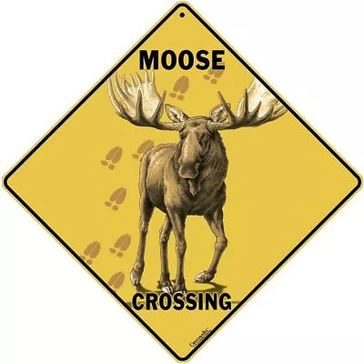 CROSSWALKS Moose Crossing 12  X 12  Aluminum Sign (X281) • $23.39