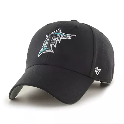 Miami Marlins ’47 Brand Cooperstown Black MVP Strapback Hat • $29.99