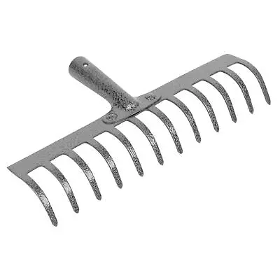 Garden Rake Head Steel Heavy-Duty For Leaves Soil Gravel Garden & Lawn Rake • £9.99