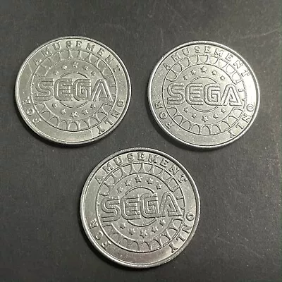 3 X SEGA Arcade Token Coin - MAME 1UP RETRO Astro City Sonic SNES GBA DS SEGA • £9.99