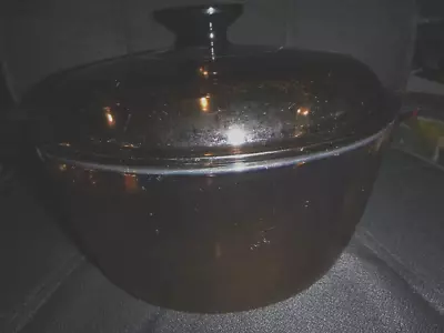 Corning Vision Pyrex Amber 5 Qt 4.5L Dutch Oven Stock Pot Roaster & Lid USA • $42.99