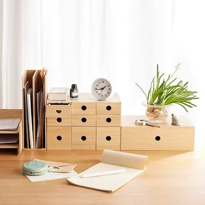 MUJI Wood Small Storage Drawer Box  Organize Desk 3 Versions  From Japan • $29.74