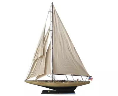 $429.99 • Buy Rustic Enterprise America's Cup Yacht J Class Boat Wooden Model 43  Sailboat