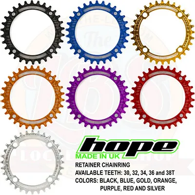 $59.99 • Buy Hope Retainer Ring Chainring 104 PCD - Many Colors And Sizes - Brand New