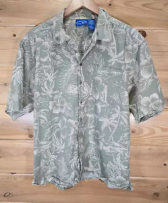 Vintage Ocean Pacific Hawaiian Button Shirt Men Large Tropical Floral • $15.99