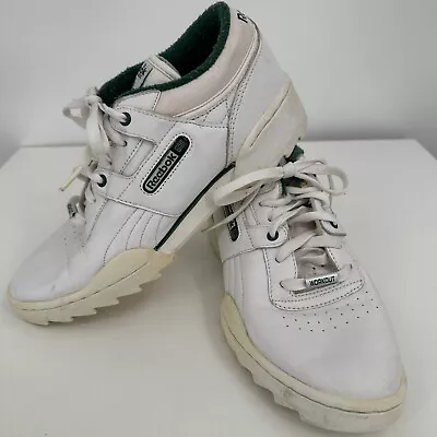 Vintage Reebok Shoes Adult 9.5 Classic Mens White Sneakers Workout Leather 90s • $25