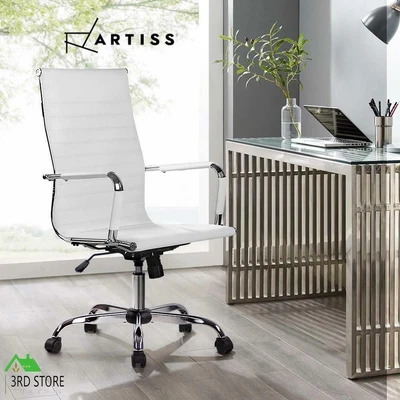 $115.20 • Buy Artiss Gaming Office Chair PU Leather Executive Computer Chairs Work Seat White