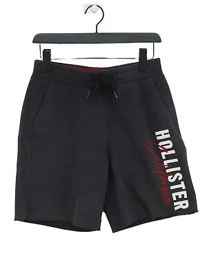 Hollister Men's Shorts XS Black Graphic Cotton With Polyester Sweat • £17.30